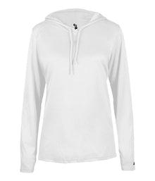 B-Core Ladies Long Sleeve Hood Tee