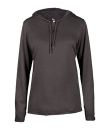B-Core Ladies Long Sleeve Hood Tee