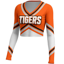 OneTEAM Custom SELECT CHEER Long Sleeve V-Neck Crop Top- Women/Girls