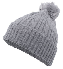 CABLE KNIT POM-POM BEANIE