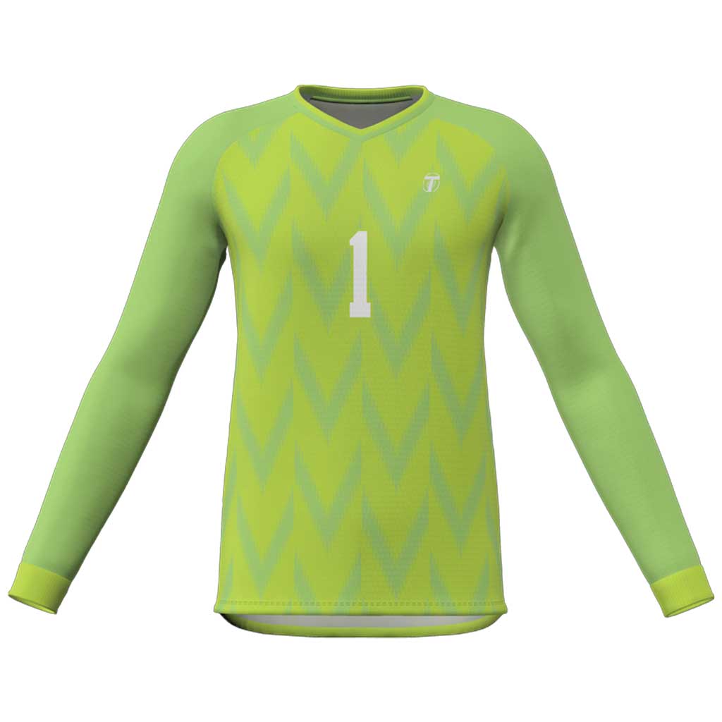OneTEAM Custom EXPRESS CORE Long Sleeve Goalie Cut Soccer Jersey - Men/Youth