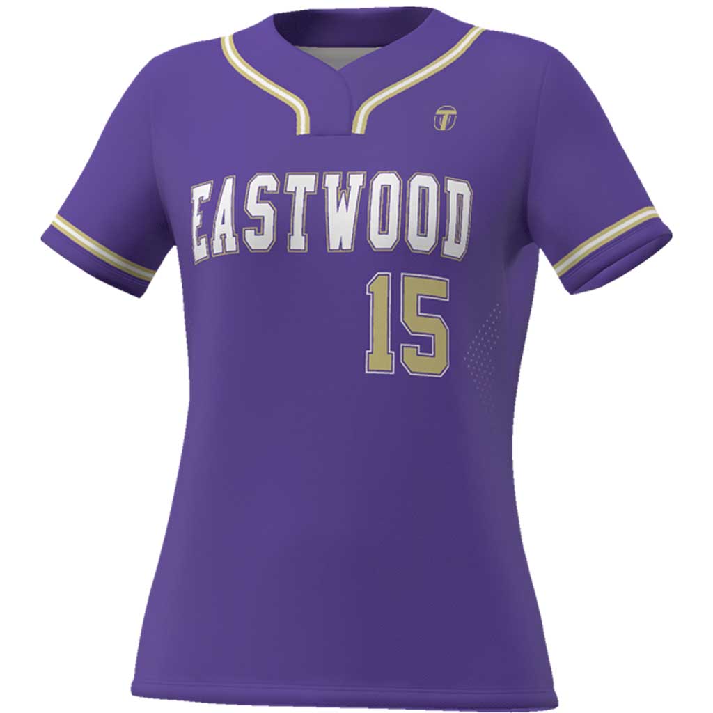 OneTEAM Custom PRO Short Sleeve Snap 1-Button Softball Jersey - Woven - Women/Girls