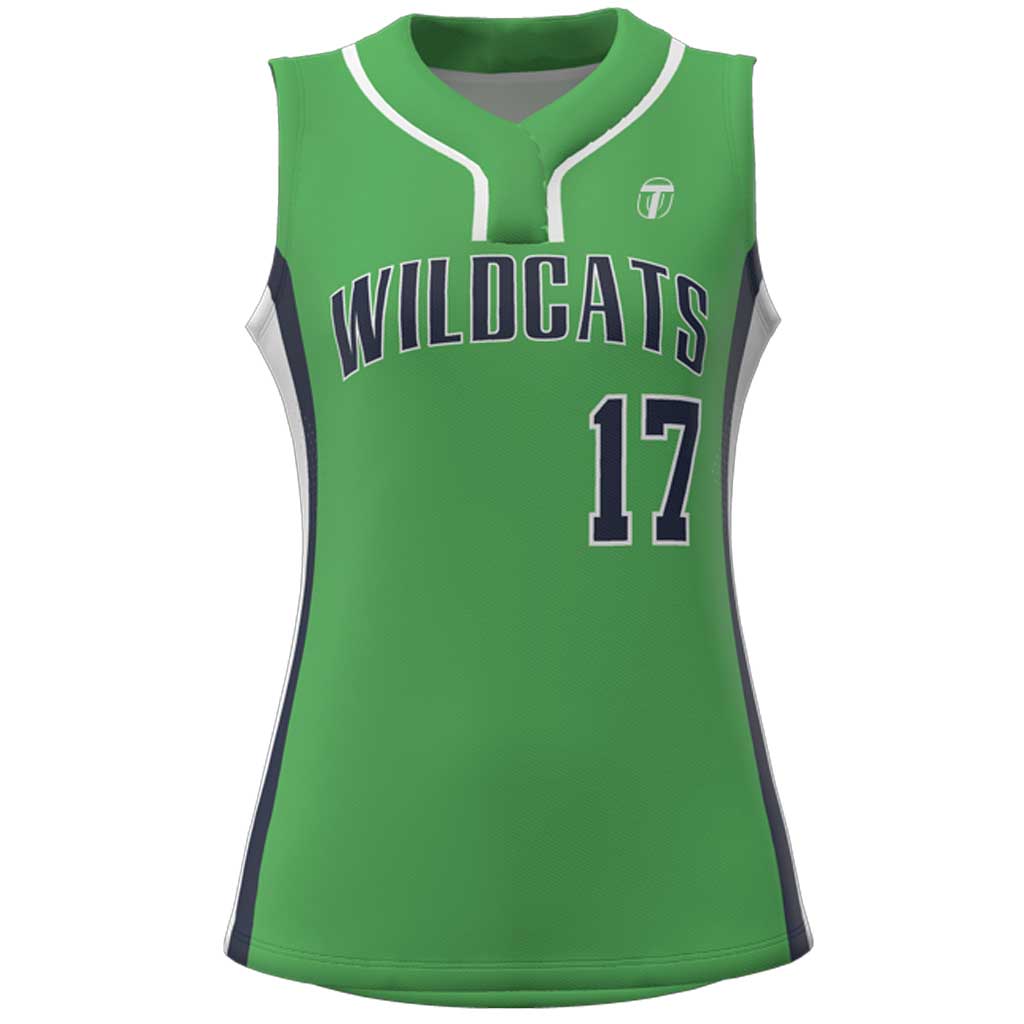OneTEAM Custom PRO Sleeveless Snap 1-Button Softball Jersey - Woven - Women
