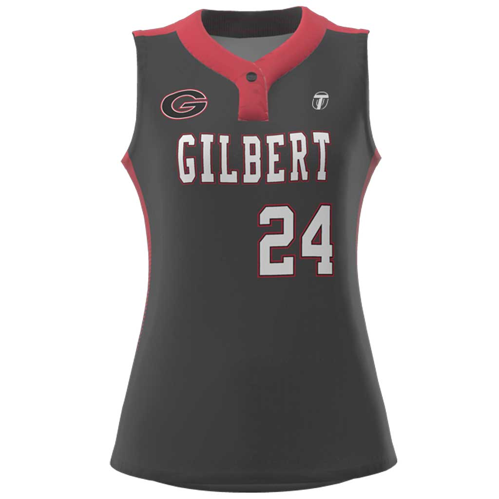OneTEAM Custom CORE Sleevelss 1-Button Softball Jersey - Women