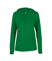 B-Core Ladies Long Sleeve Hood Tee