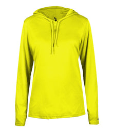 B-Core Ladies Long Sleeve Hood Tee