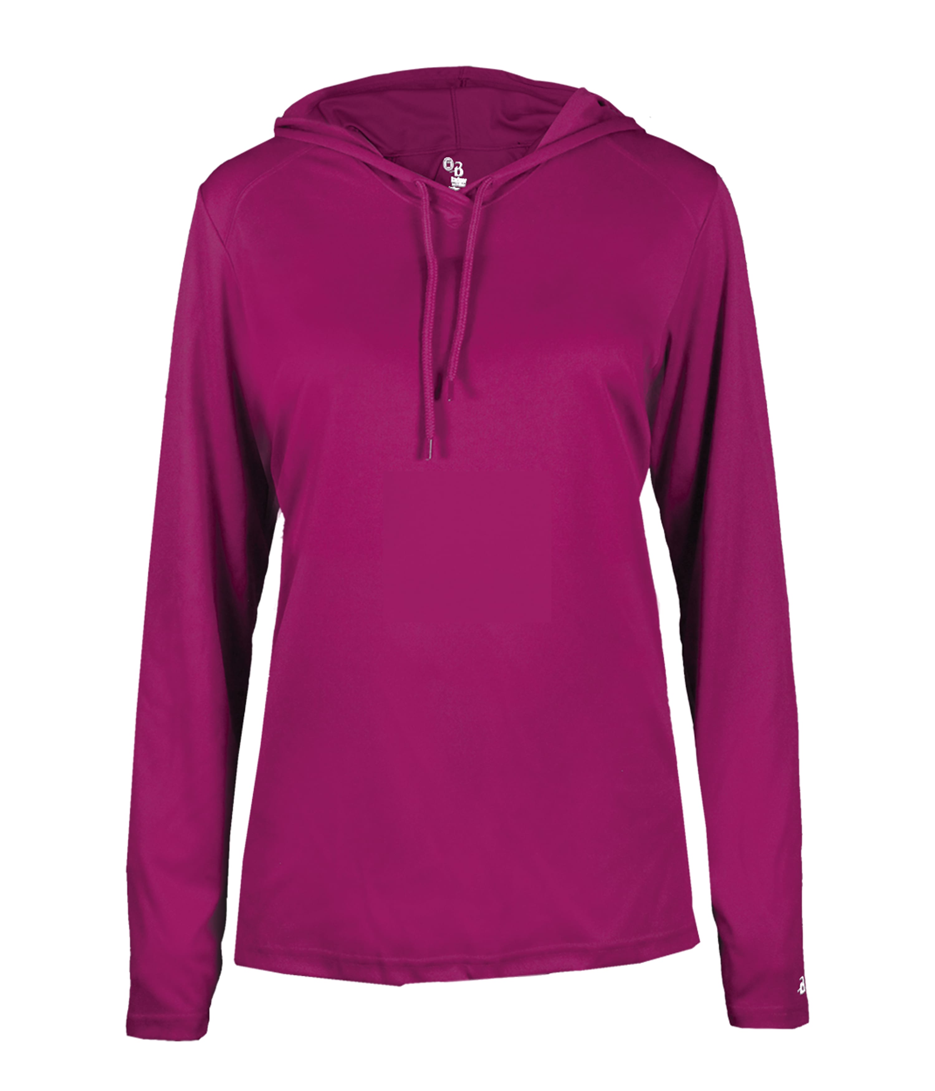 B-Core Ladies Long Sleeve Hood Tee