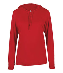 B-Core Ladies Long Sleeve Hood Tee