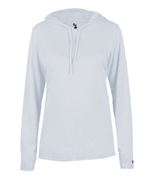 B-Core Ladies Long Sleeve Hood Tee