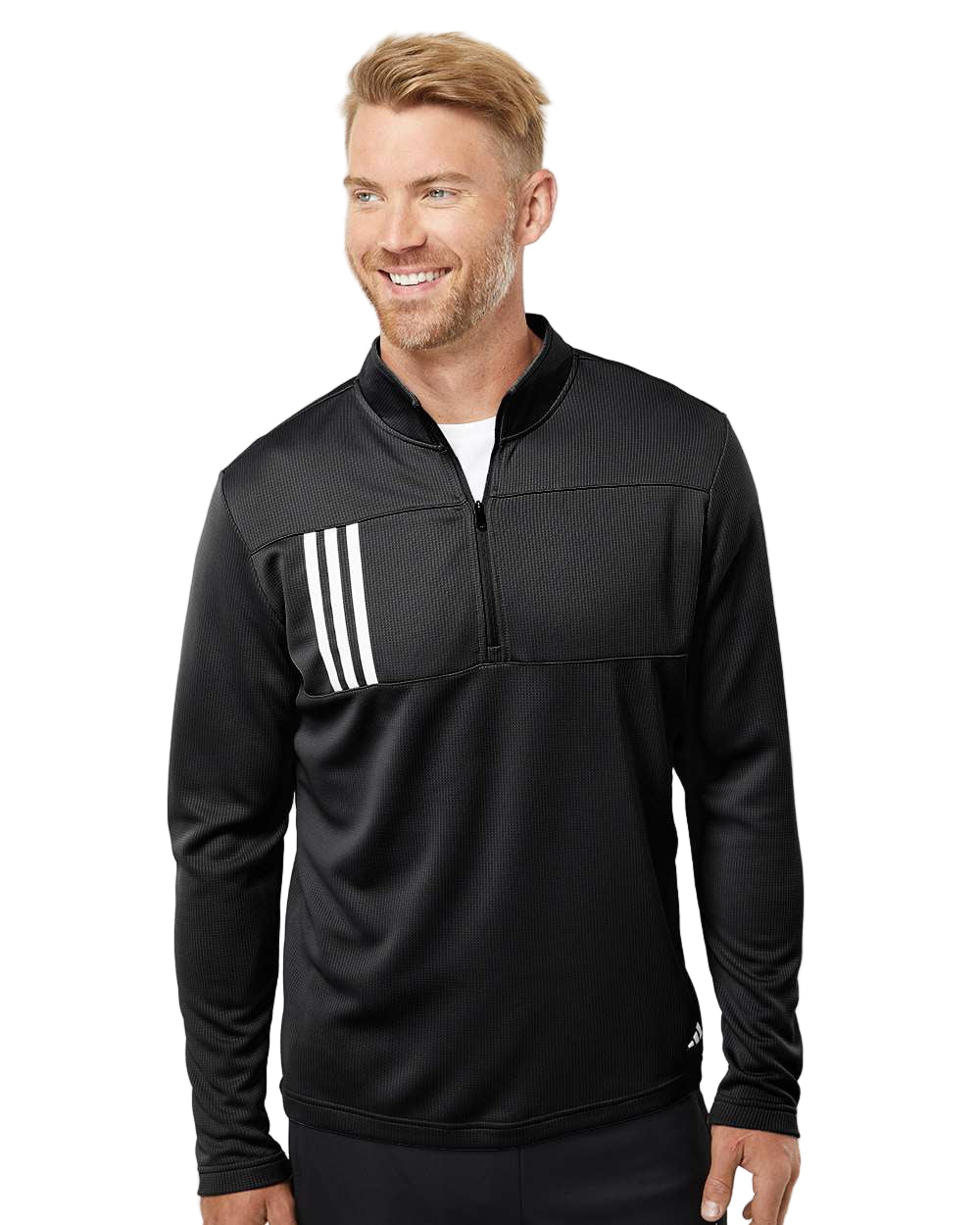 Adidas 3-Stripes Double Knit Quarter-Zip Pullover