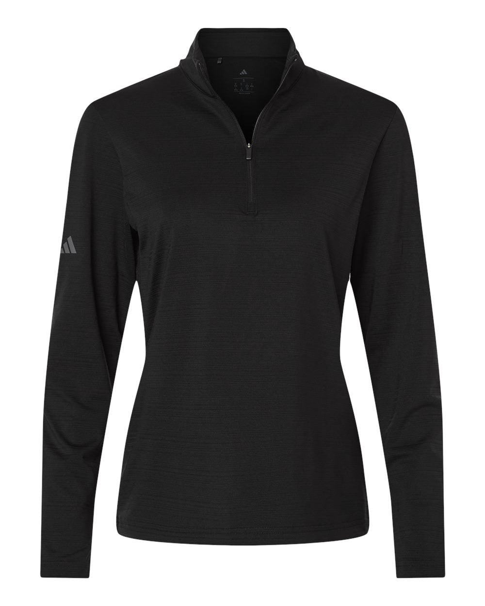 adidas Women's Textured Stripe Quarter-Zip Pullover
