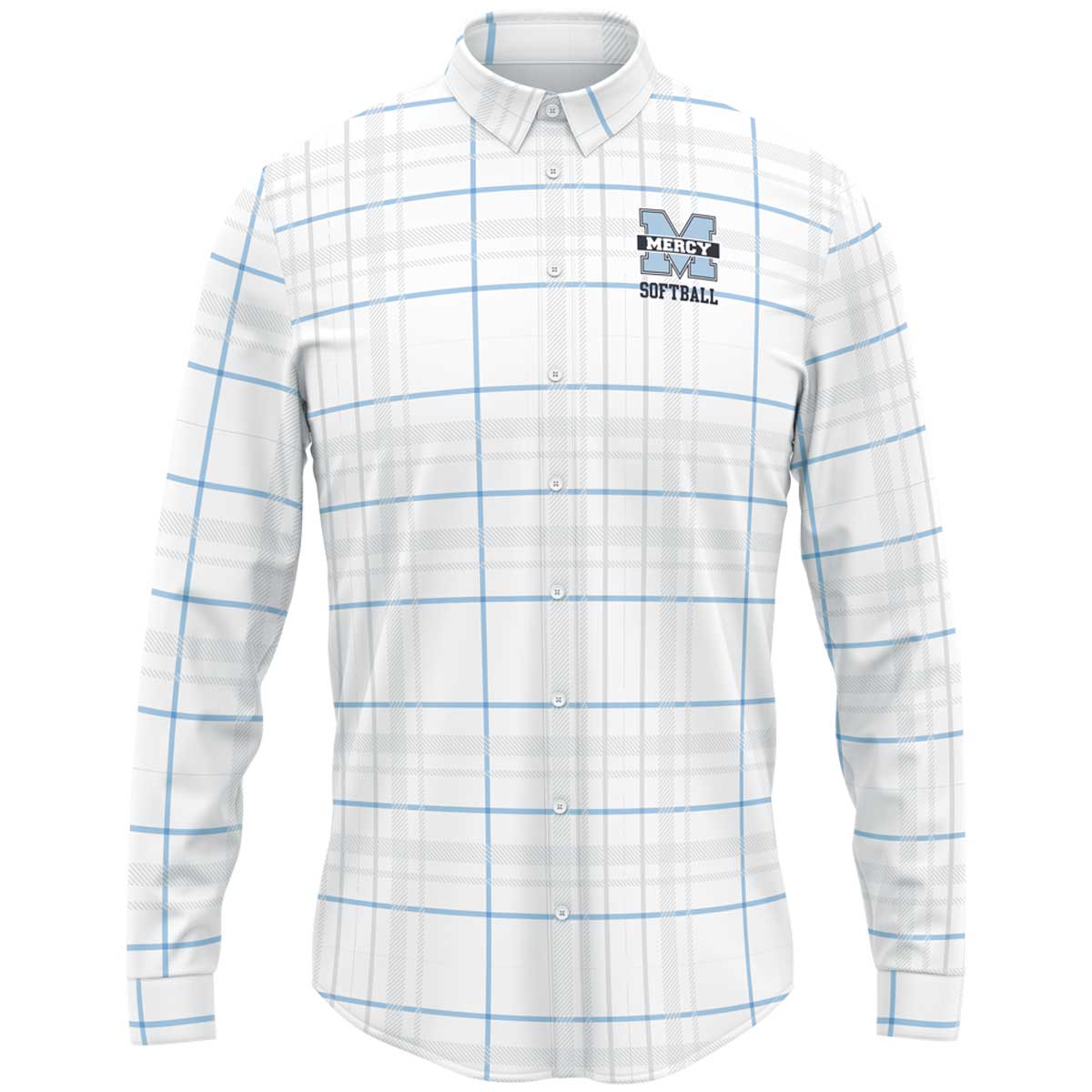 OneTEAM Custom SELECT Full Button Long Sleeve Dress Shirt - Men/Youth