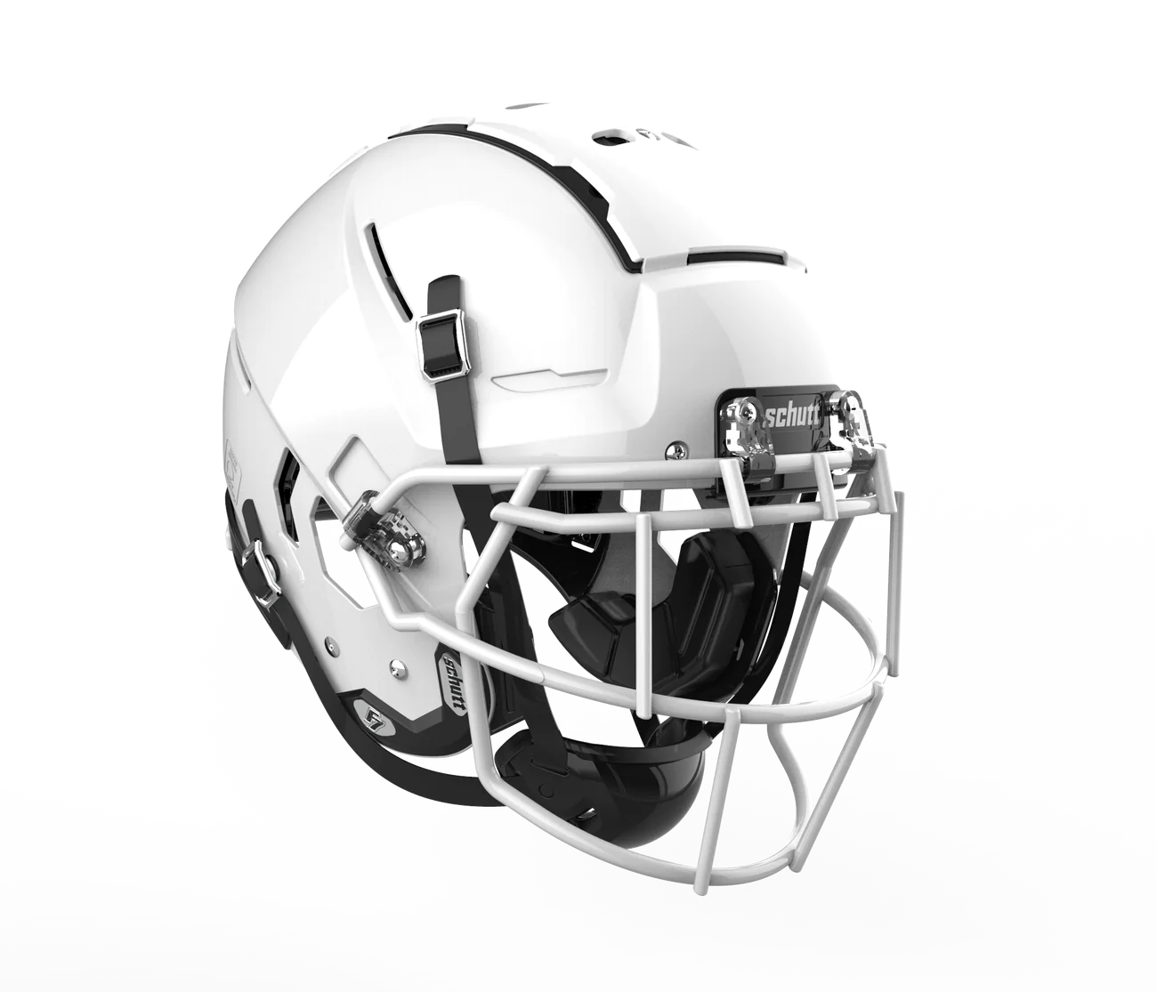F7 2.0 COLLEGIATE Football Helmet w/ Attached Carbon Steel Guard and Standard Hardware
