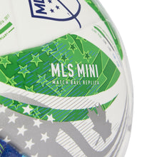 adidas 2025 MLS Mini Ball - White/Green/Glory Blue/Solar Blue