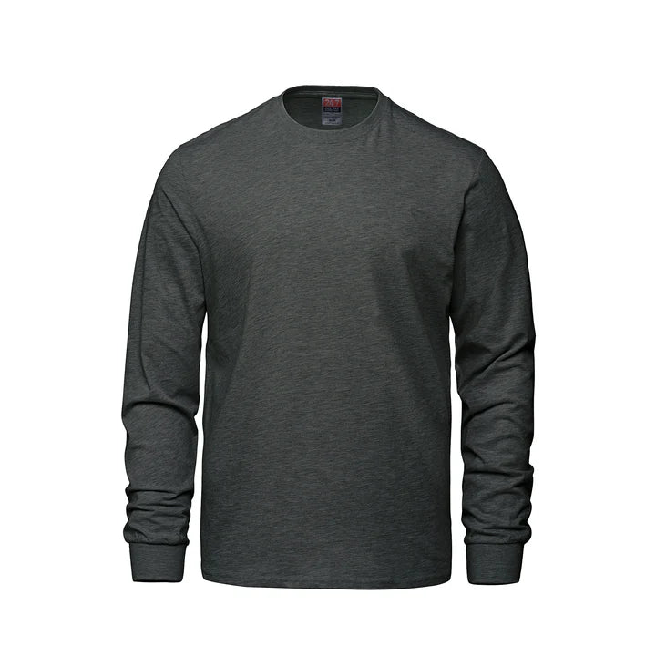 24/7 Breeze Men's Long Sleeve Crewneck Ring Spun Tee