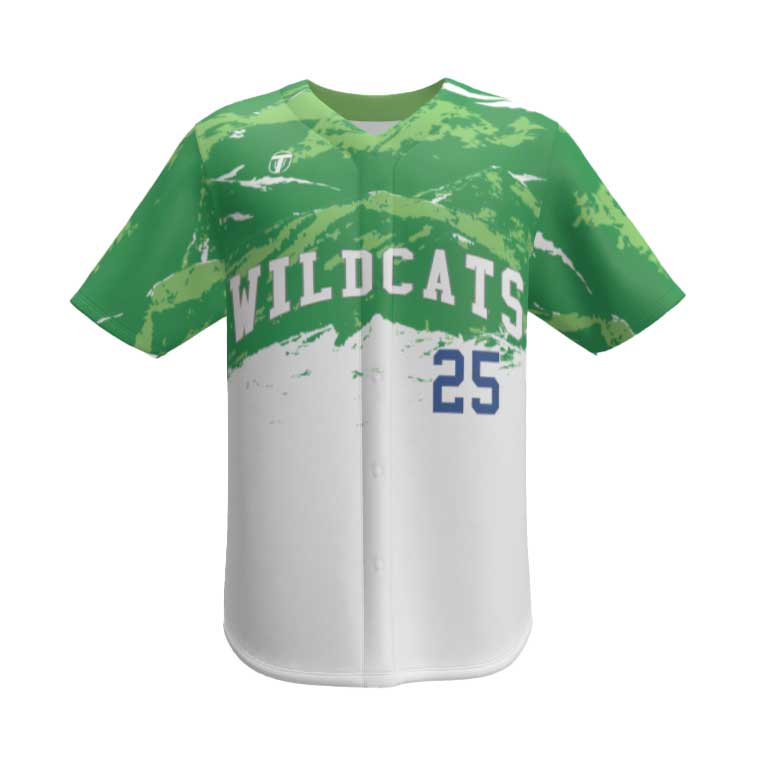 OneTEAM Custom PRO Short Sleeve Snap Full Button Baseball Jersey - Men/Youth