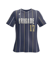 OneTEAM Custom PRO Short Sleeve Snap Faux Front Softball Jersey - Woven - Women/Girls
