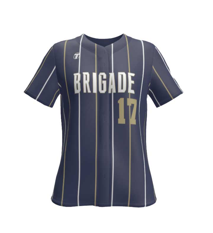 OneTEAM Custom PRO Short Sleeve Snap Faux Front Softball Jersey - Woven - Women/Girls