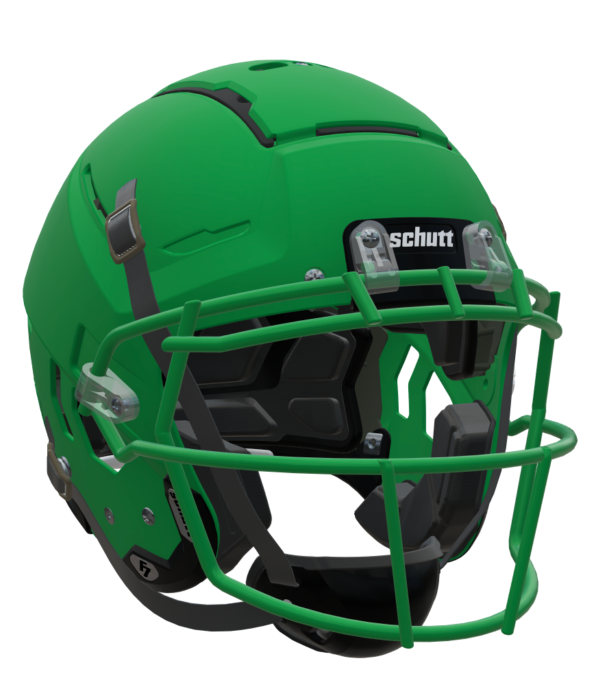 schutt F7 2.0 緑 Mサイズ F7 2.0 COLLEGIATE Football Helmet w/ Attached Carbon Steel