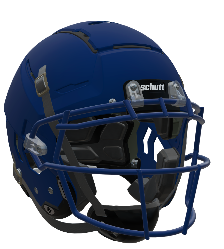 F7 2.0 PROFESSIONAL Football Helmet w/ Attached Ti Guard and 4pt QT Hardware