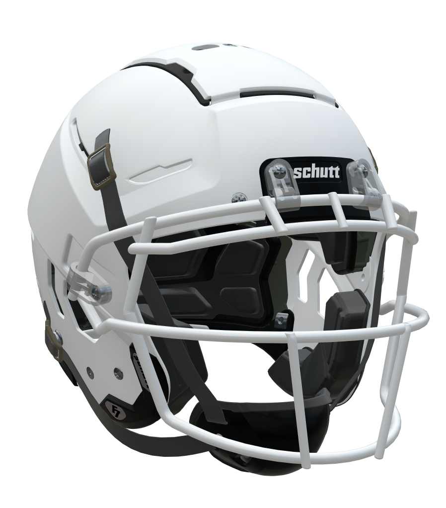 F7 2.0 PROFESSIONAL Football Helmet w/ Attached Ti Guard and 4pt QT Hardware