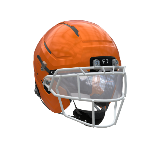 Schutt F7 Pro Football Helmet w/ attached Ti faceguard and 4pt Pro QT and Oakley Clear Switch Visor