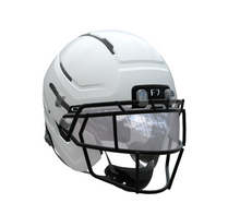 Schutt F7 Pro WR/DB Football Helmet w/ attached Ti faceguard and 4pt Pro QT and Oakley Clear Switch Visor