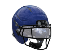 Schutt F7 Pro WR/DB Football Helmet w/ attached Ti faceguard and 4pt Pro QT and Oakley Clear Switch Visor
