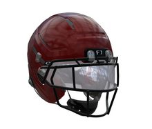 Schutt F7 Pro WR/DB Football Helmet w/ attached Ti faceguard and 4pt Pro QT and Oakley Clear Switch Visor