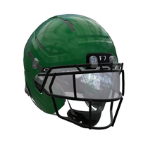 Schutt F7 Pro WR/DB Football Helmet w/ attached Ti faceguard and 4pt Pro QT and Oakley Clear Switch Visor