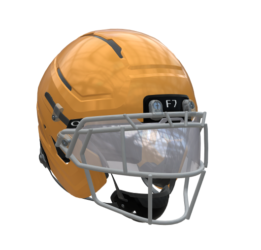 Schutt F7 Pro WR/DB Football Helmet w/ attached Ti faceguard and 4pt Pro QT and Oakley Clear Switch Visor