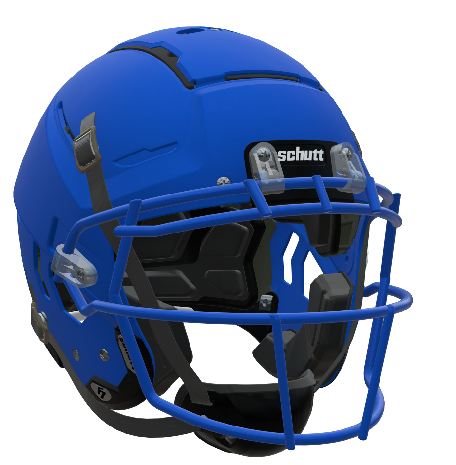 F7 2.0 PROFESSIONAL Football Helmet w/ Attached Ti Guard and 4pt QT Hardware
