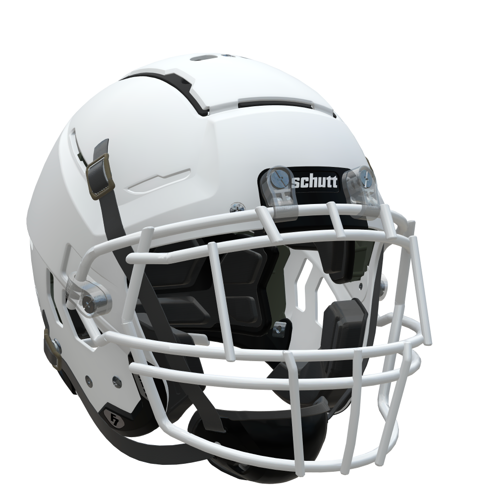 F7 2.0 PROFESSIONAL Football Helmet w/ Attached Ti Guard and 4pt QT Hardware