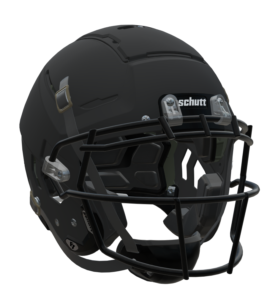 Schutt Youth F7 LX1 Football Helmet with Attached Carbon Steel Faceguard