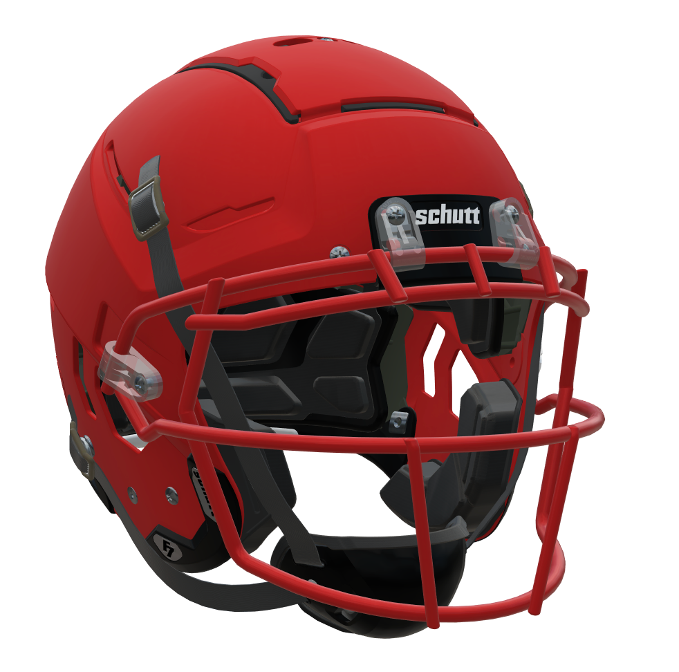 Schutt Youth F7 LX1 Football Helmet with Attached Carbon Steel Faceguard