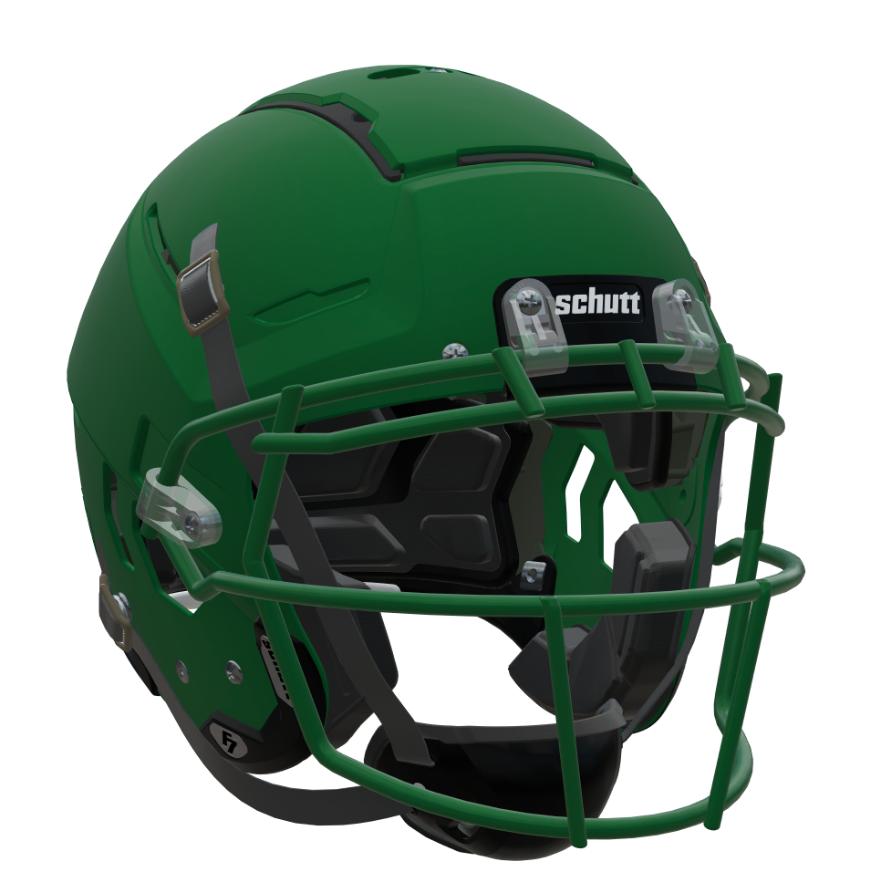 Schutt Youth F7 LX1 Football Helmet with Attached Carbon Steel Faceguard