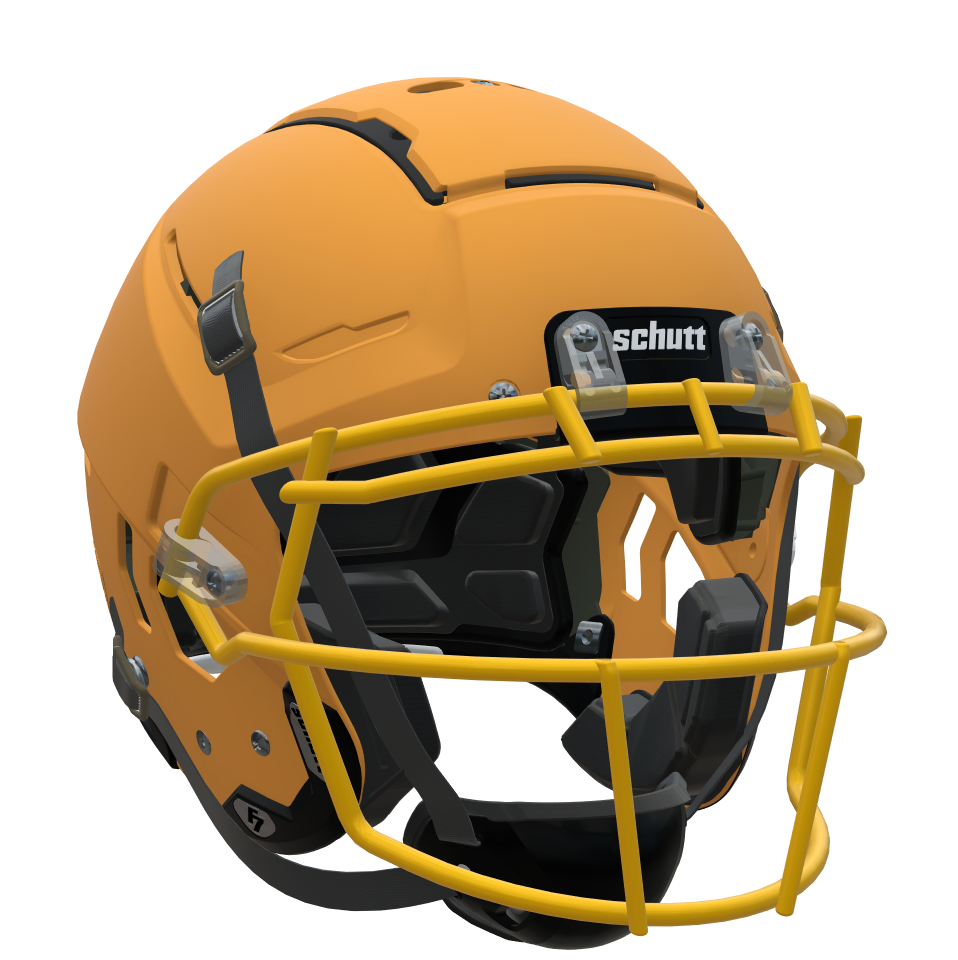 Schutt Youth F7 LX1 Football Helmet with Attached Carbon Steel Faceguard
