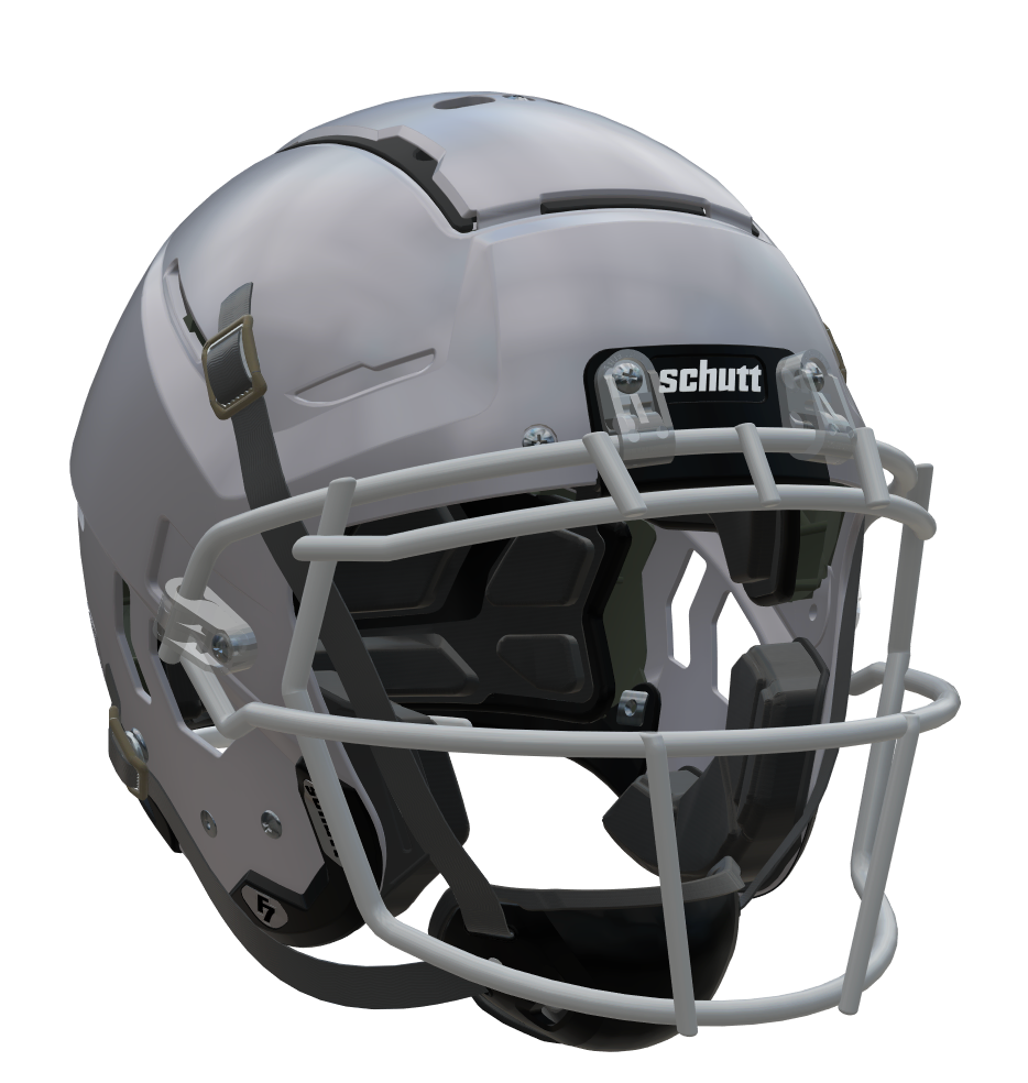 Schutt Youth F7 LX1 Football Helmet with Attached Carbon Steel Faceguard