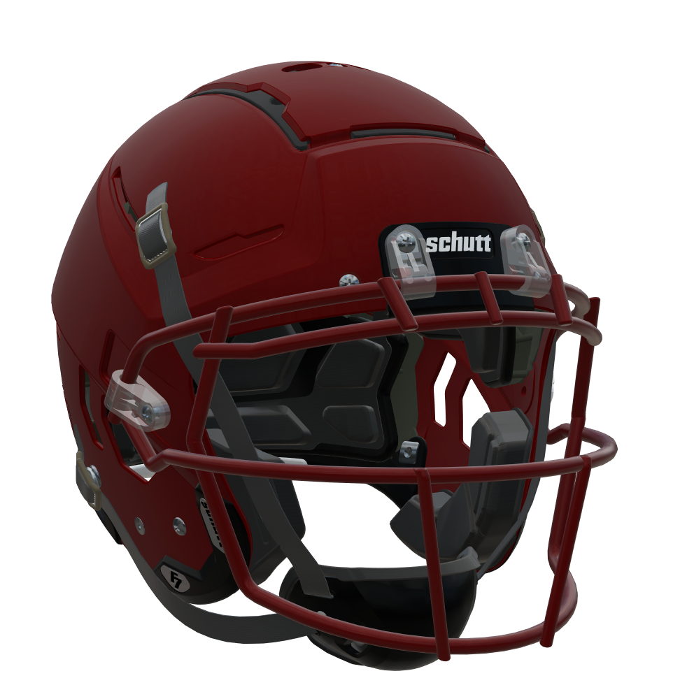 Schutt Youth F7 LX1 Football Helmet with Attached Carbon Steel Faceguard