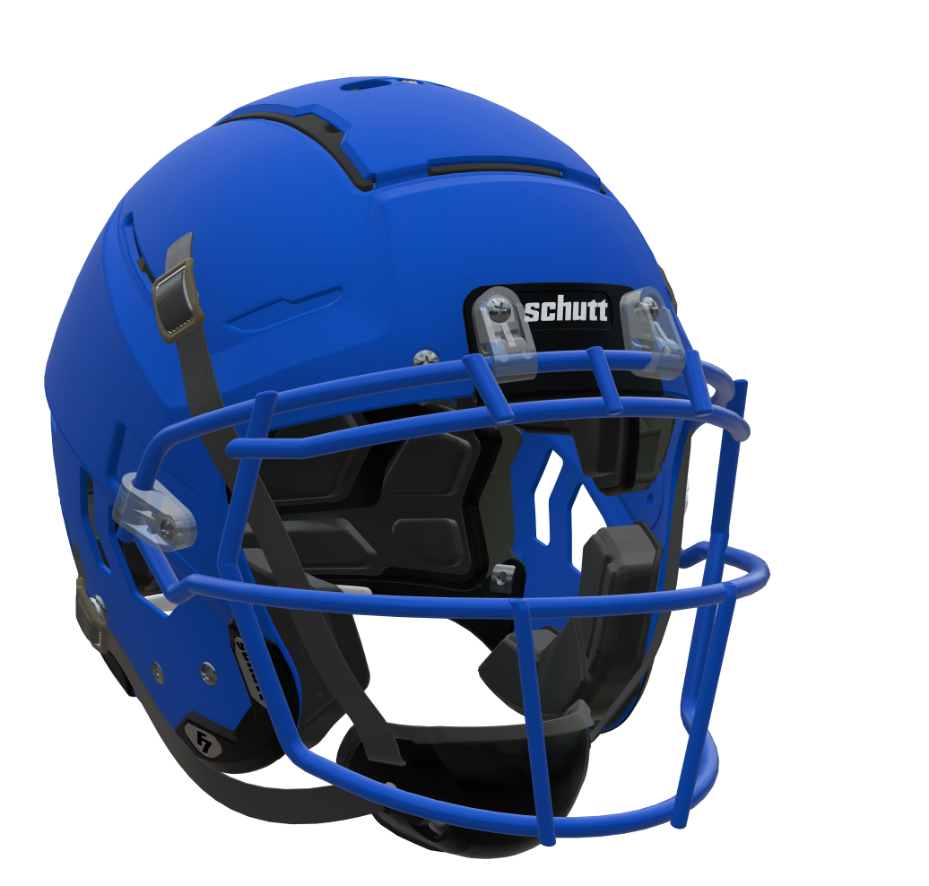 Schutt Youth F7 LX1 Football Helmet with Attached Carbon Steel Faceguard