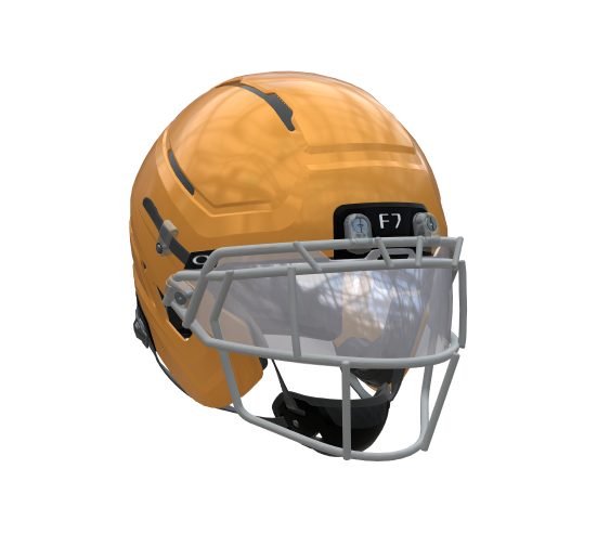 Schutt F7 Pro Football Helmet w/ attached Ti faceguard and 4pt Pro QT and Oakley Clear Switch Visor