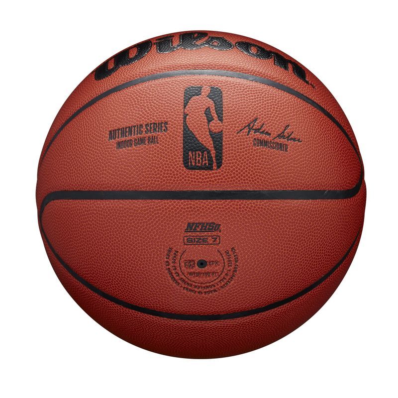 Wilson NBA Authentic Indoor Game Basketball - Partially Inflated - Brown