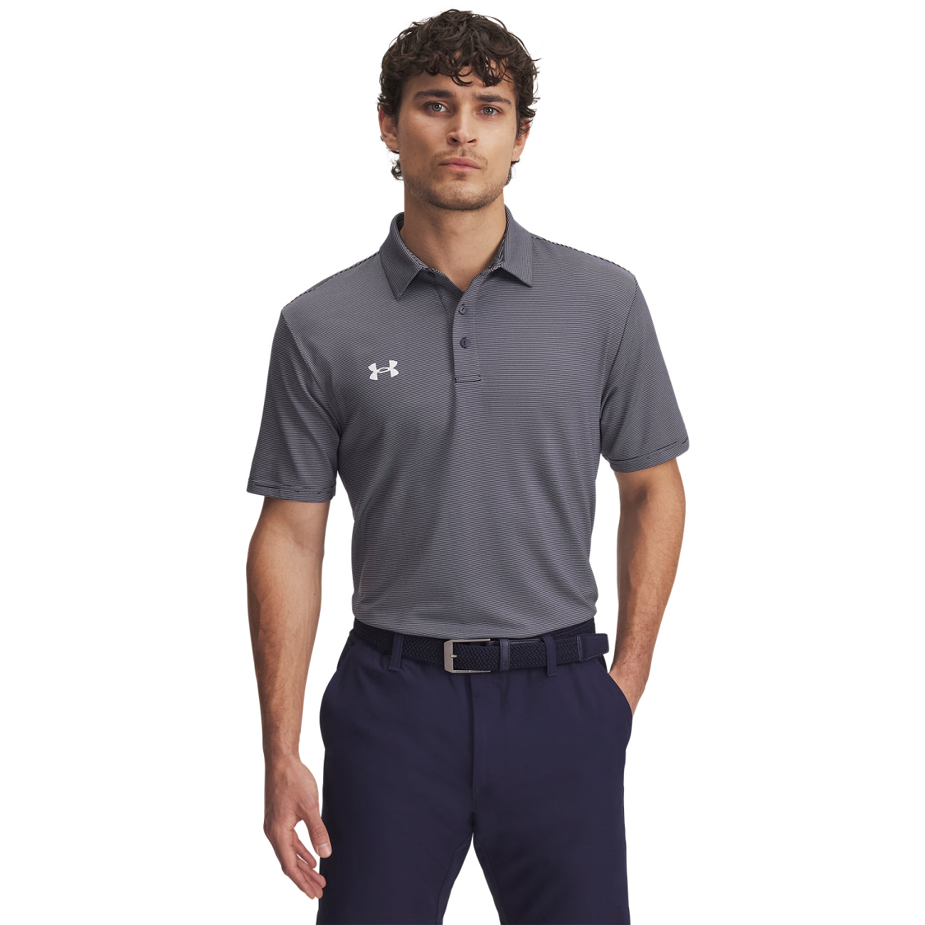 UA M Drive Team Stripe Polo
