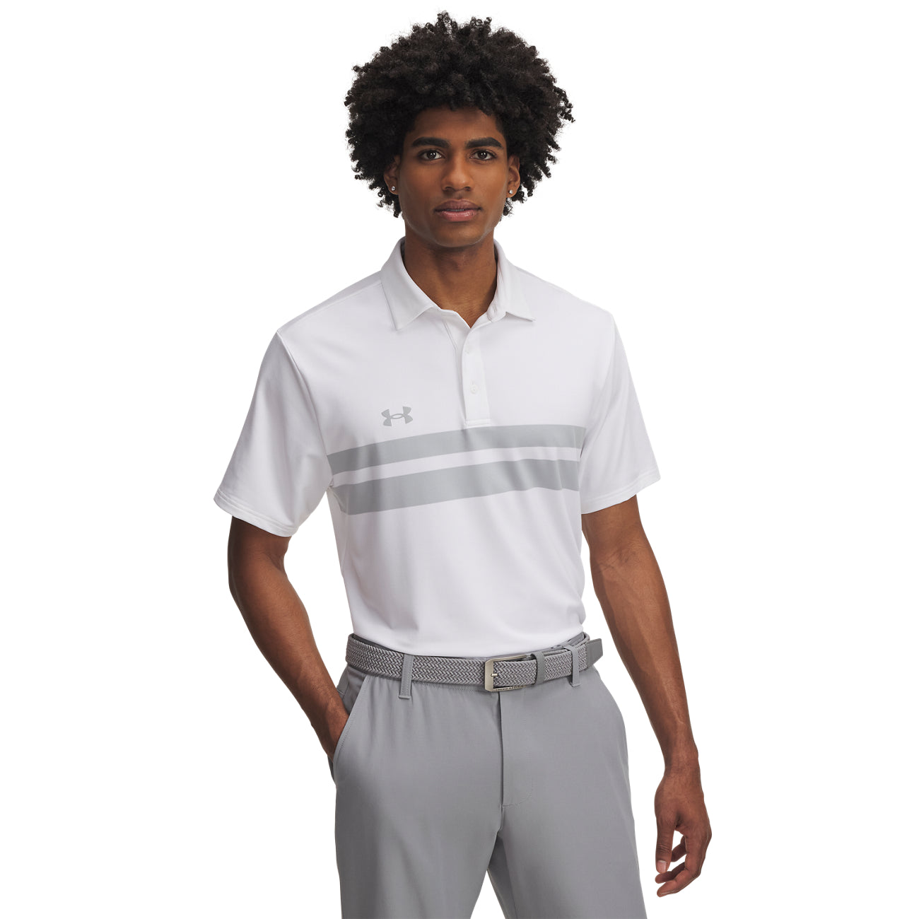 UA Mens Drive Team Dual Stripe Polo